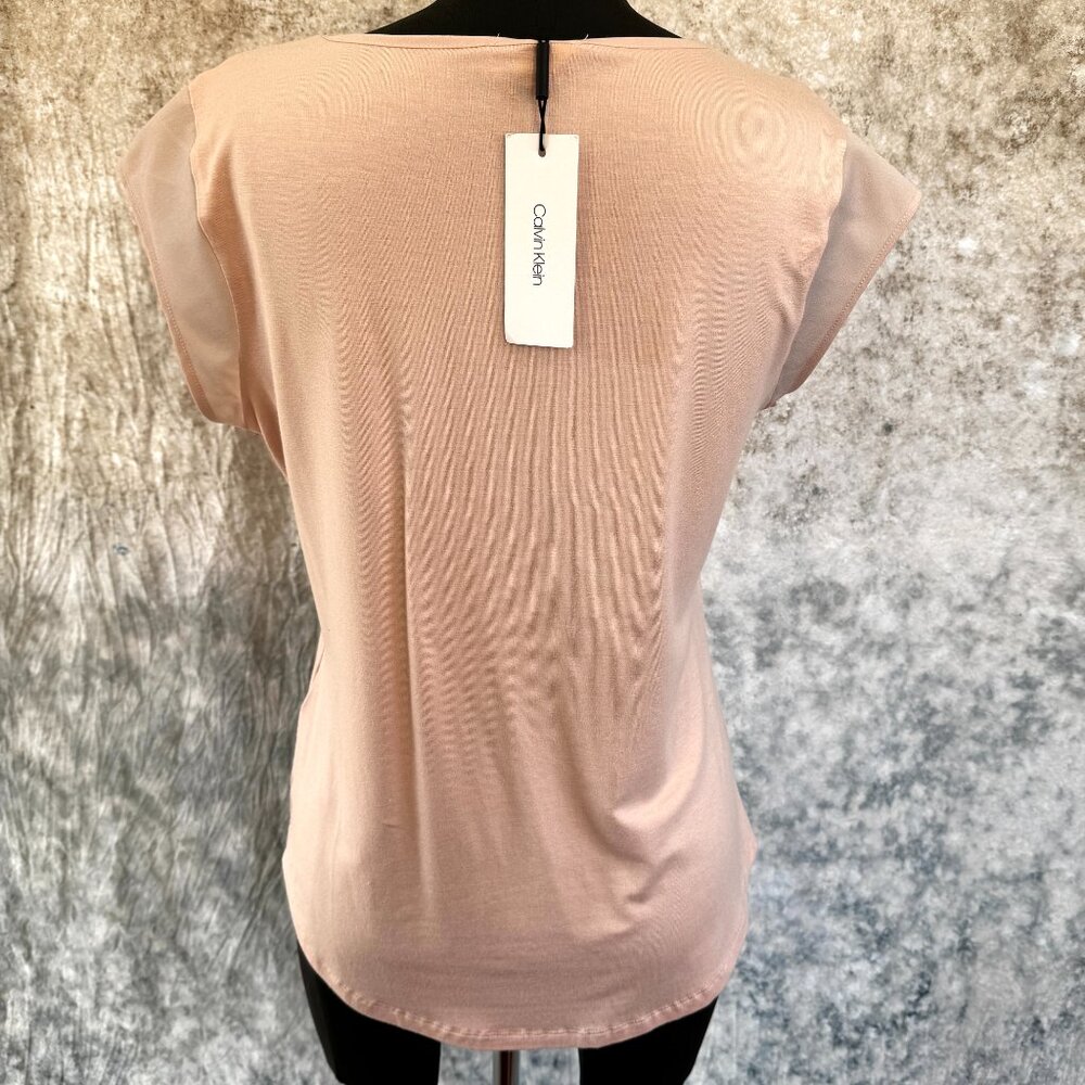 NWT Calvin Klein Blush Pink Top M - Picture 4 of 8